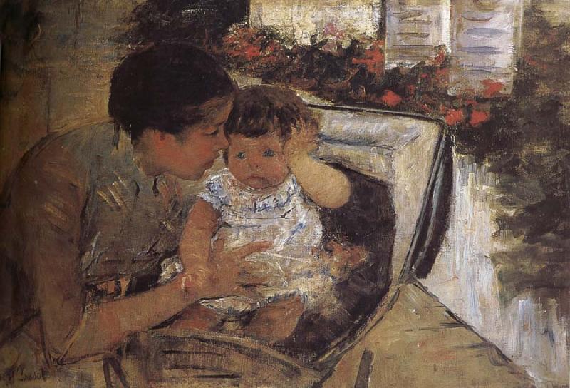 Mary Cassatt Susan is take care of the kid oil painting image